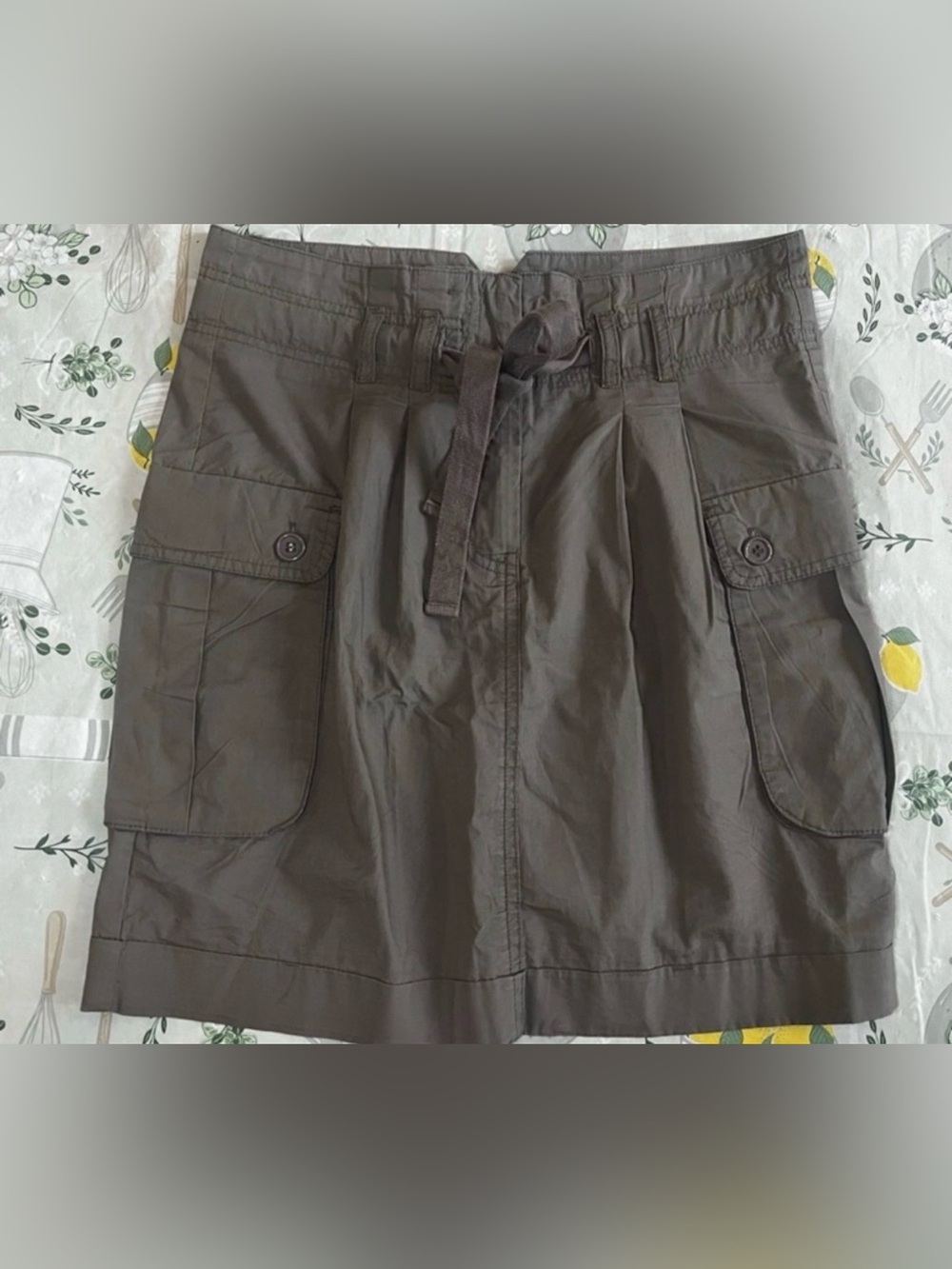 Ba:sil Women’s Gray Cargo Mini  Skirt With Pockets Size 4
